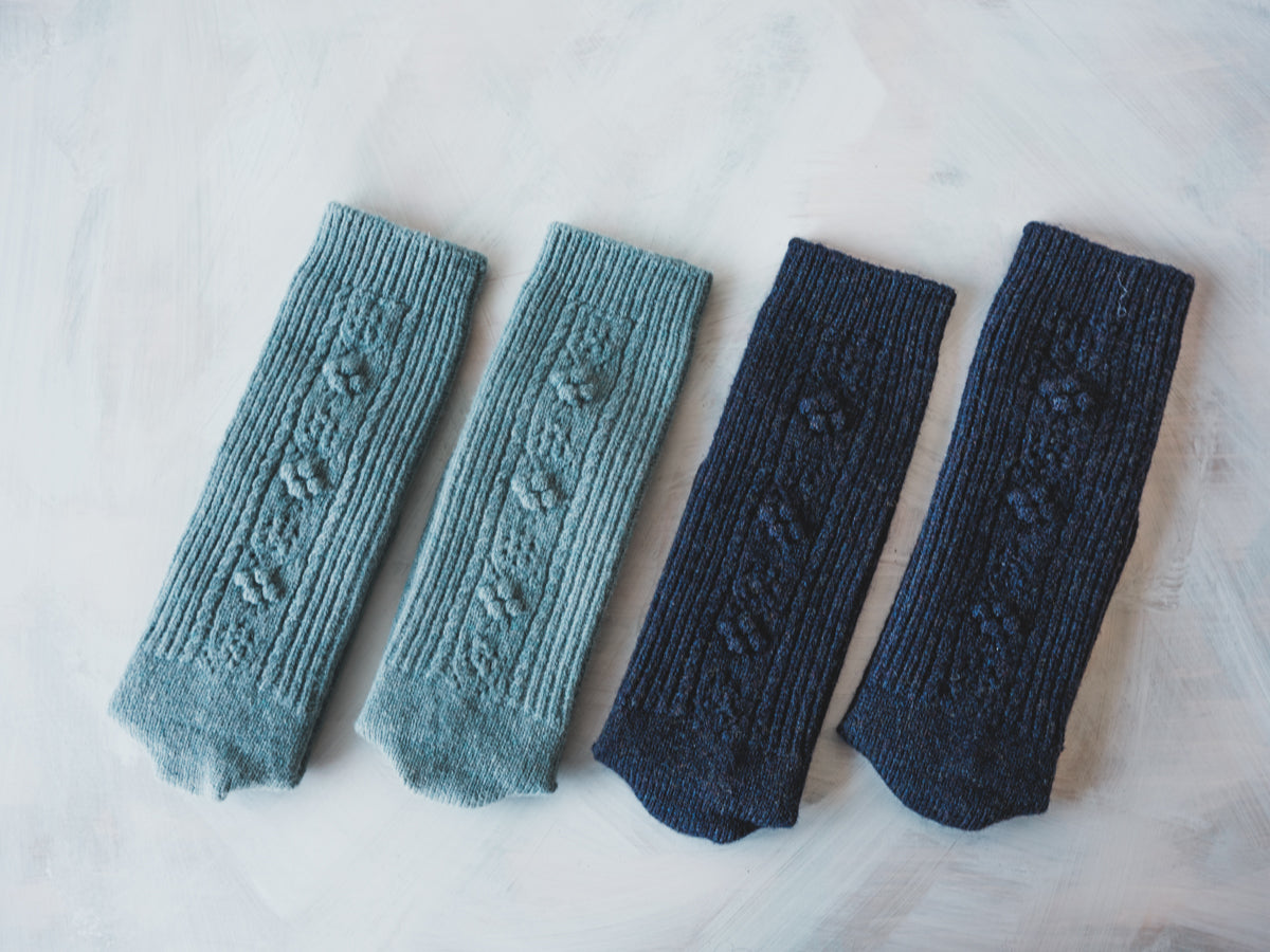 North pole Lamb’s wool socks col.saxeblue