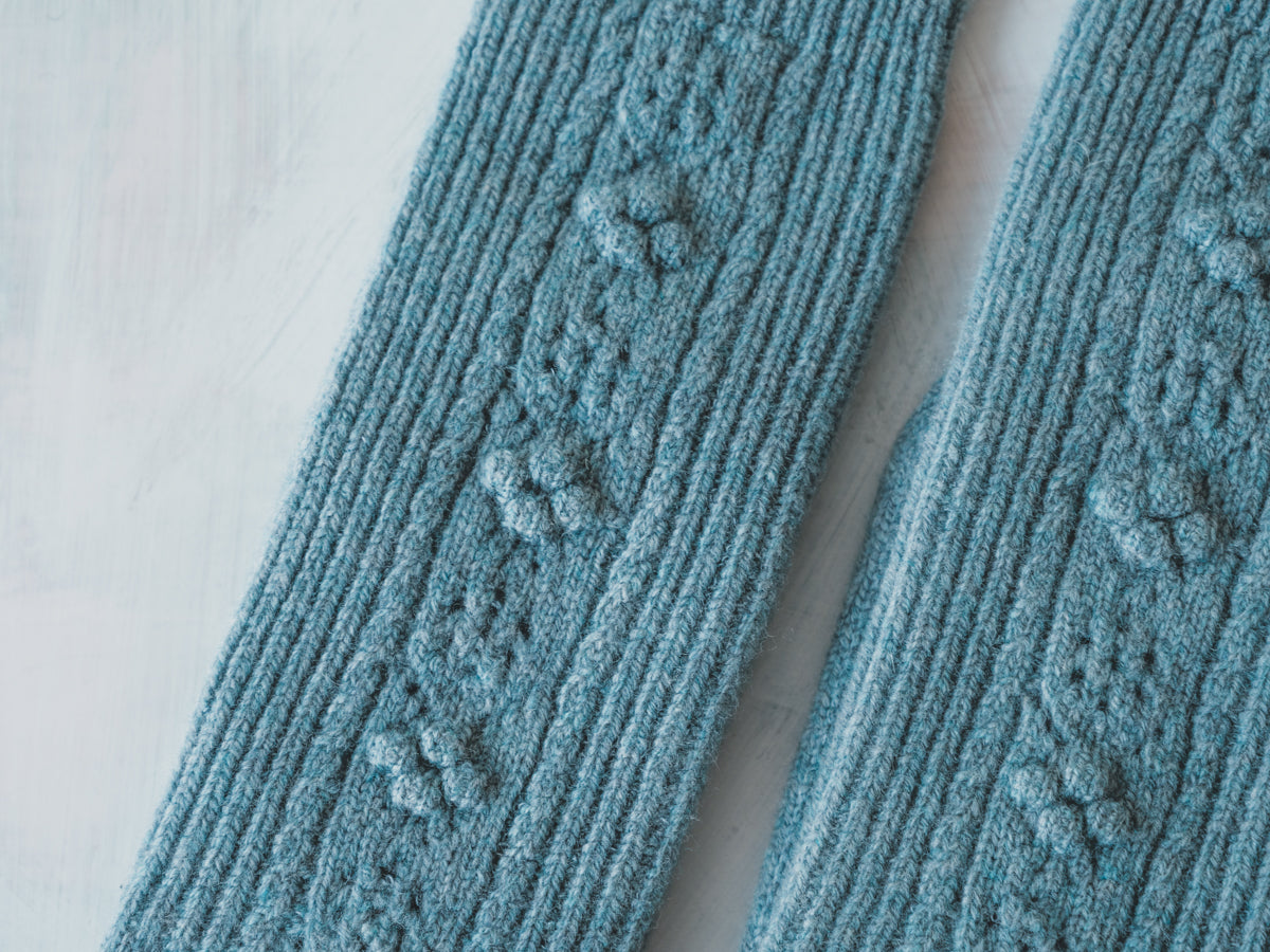 North pole Lamb’s wool socks col.saxeblue