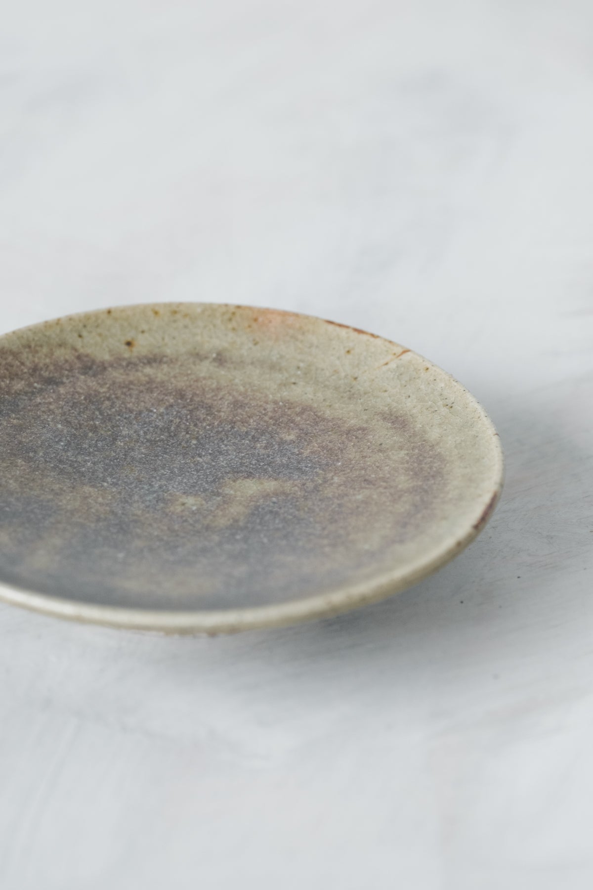 陶　小皿　(鈞窯釉)