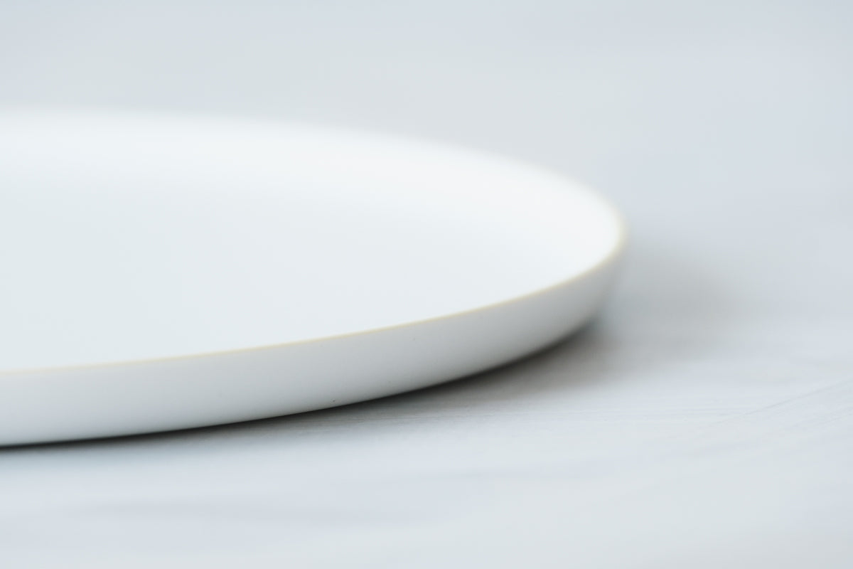 S&B Flat Plate 220 Plain White / Yellow