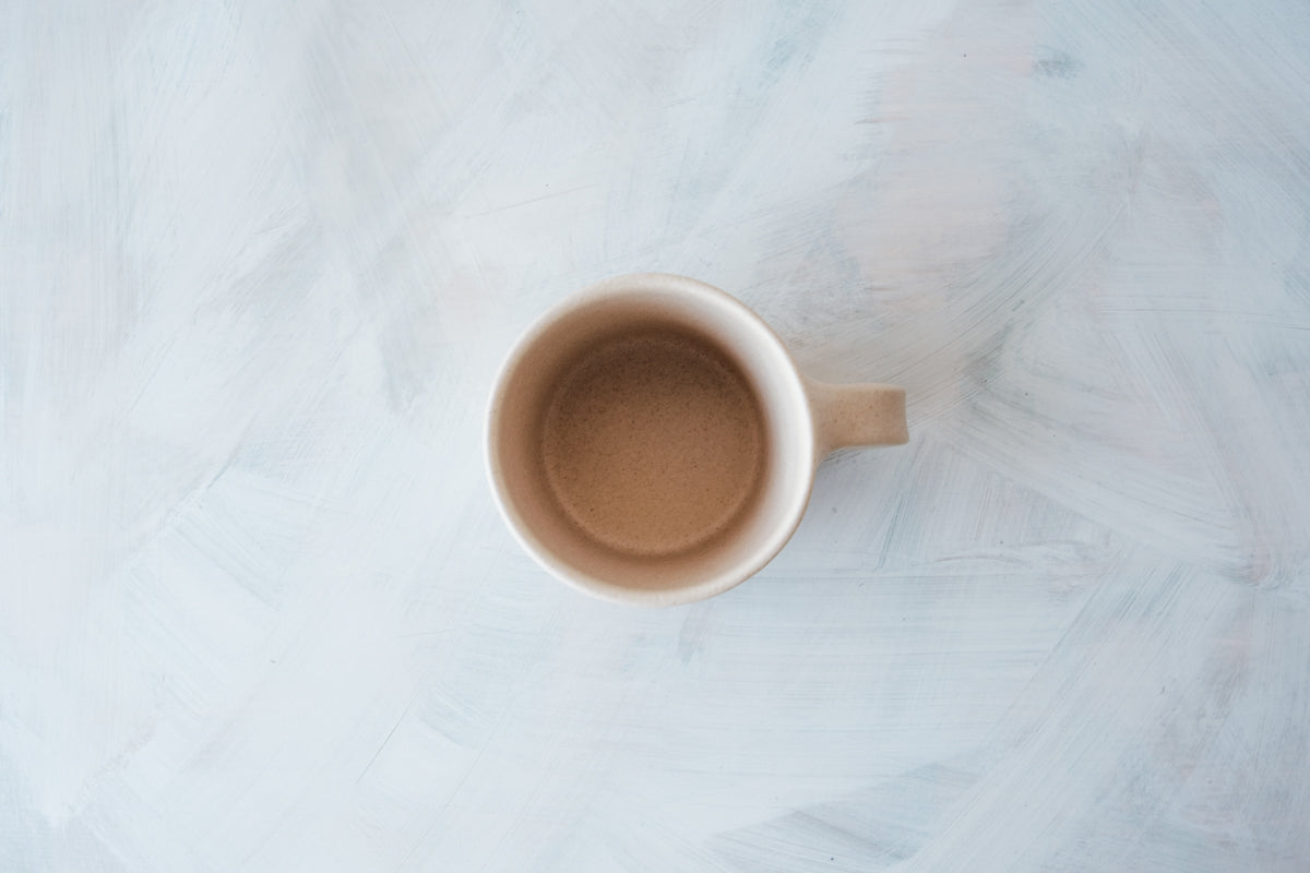 mug white beige