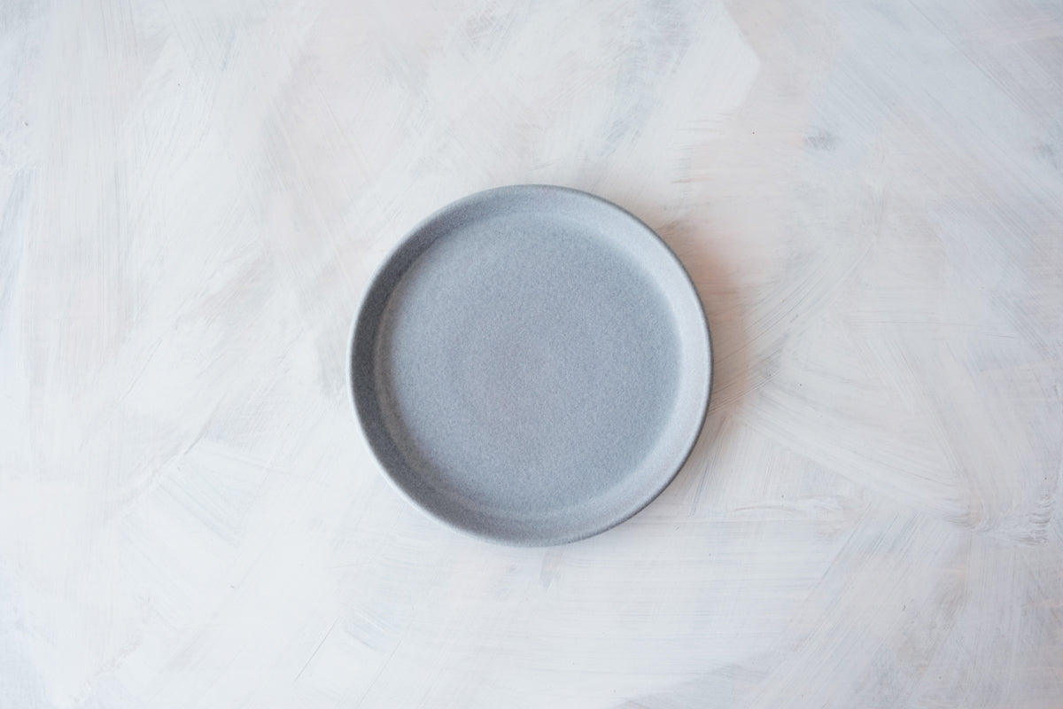 flat small plate bowl white gray purple