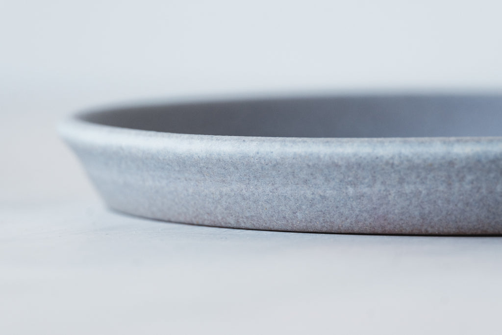 flat small plate bowl white gray purple