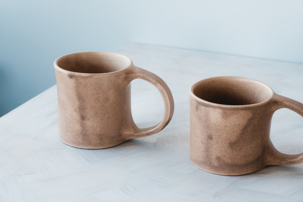 mug brown beige