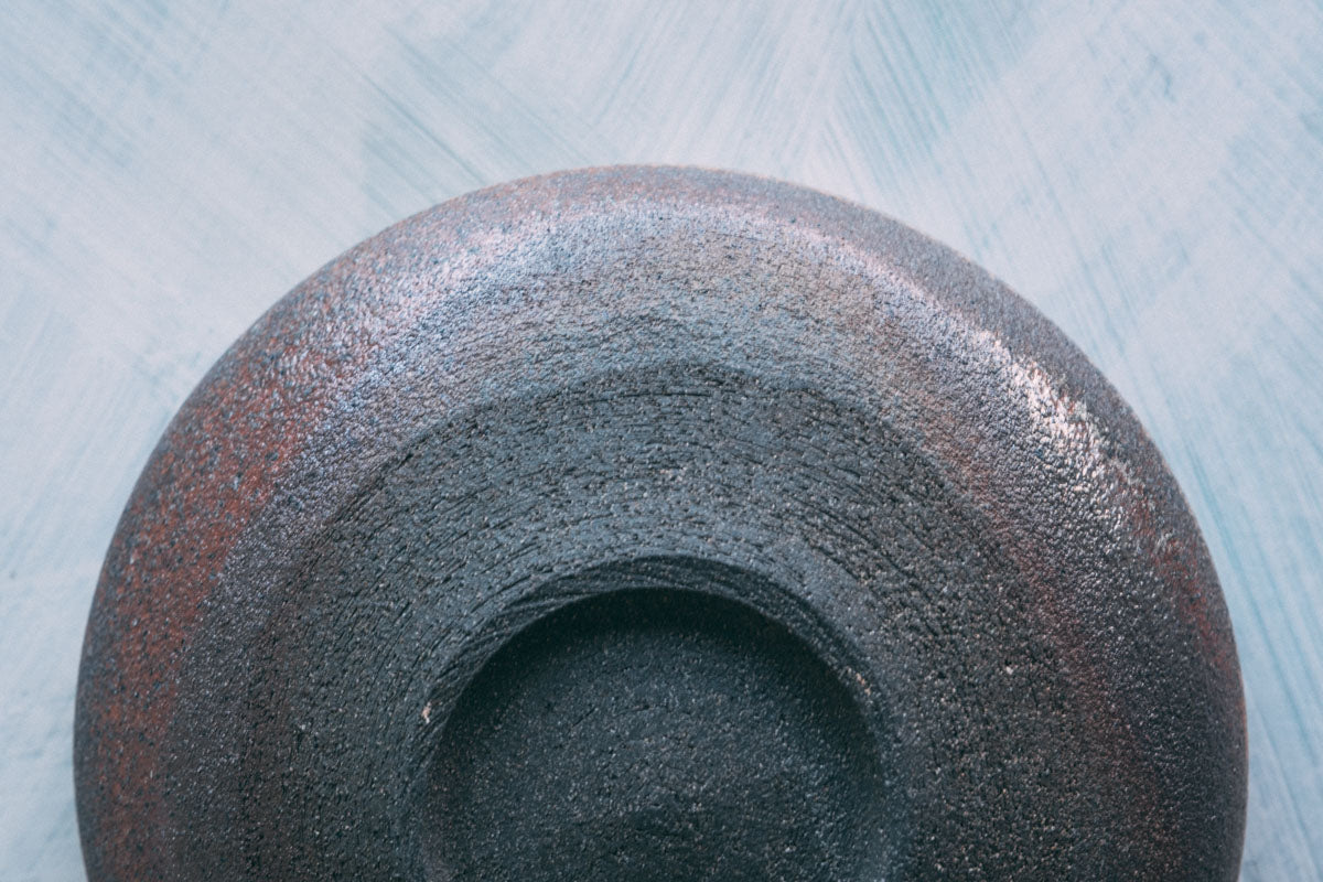 焼締向付（塩窯焼成）Unglazed mukozuke