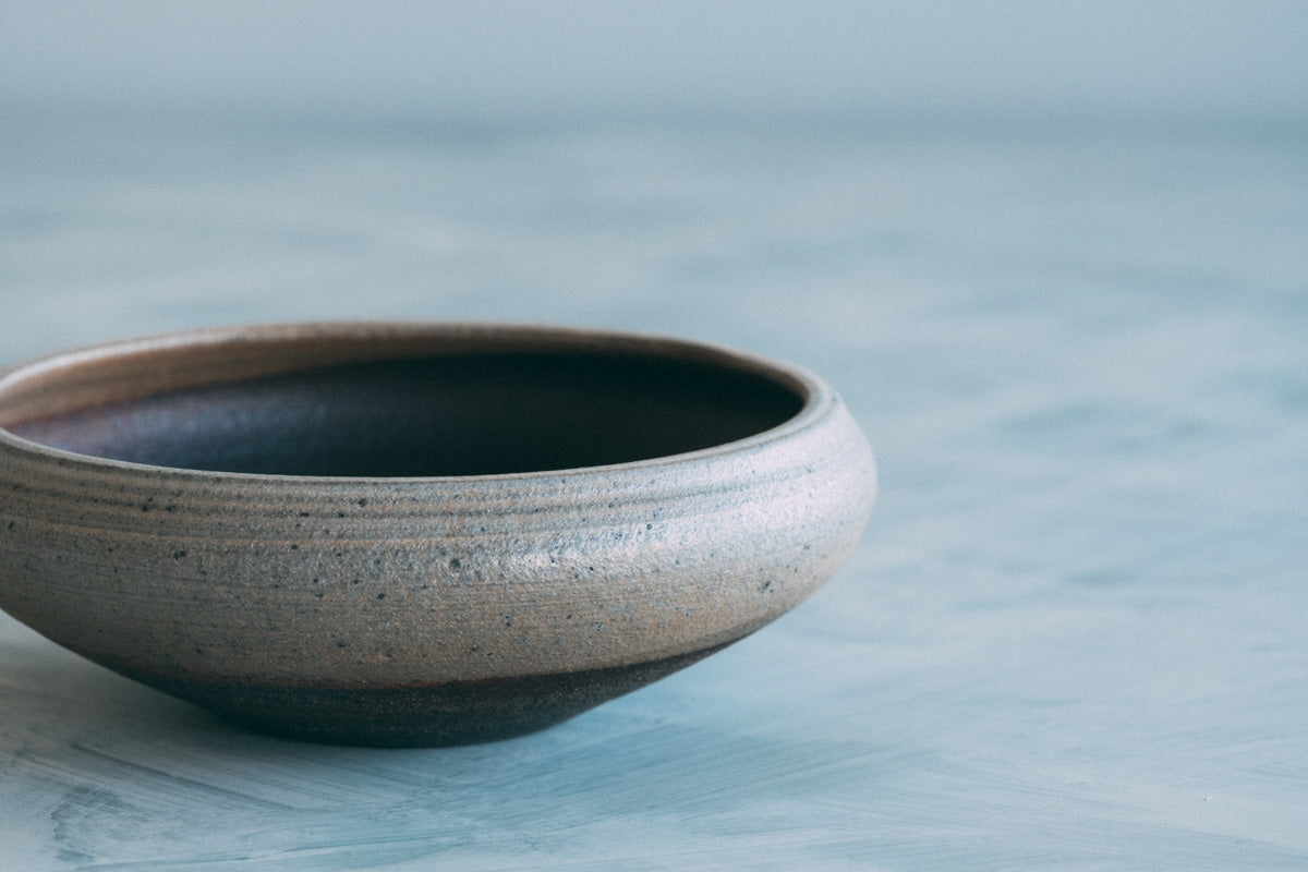 焼締向付（塩窯焼成）Unglazed mukozuke