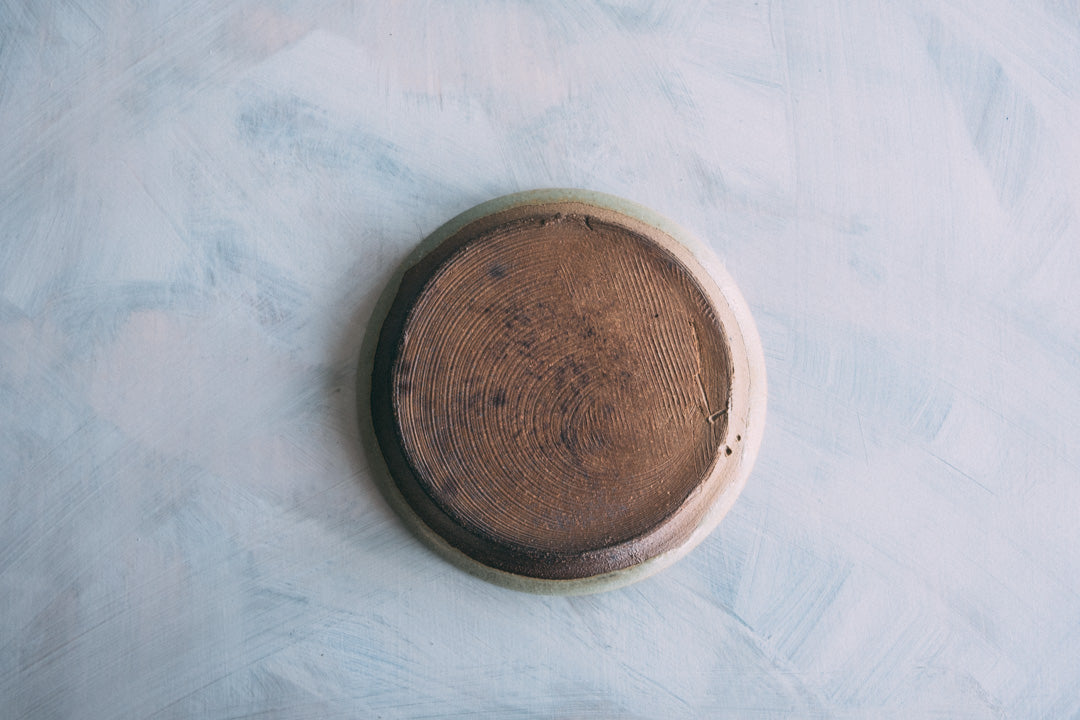 緑釉平向付 6.5" Hamada green Mukozuke - O'baware | Alp Shop & Studio