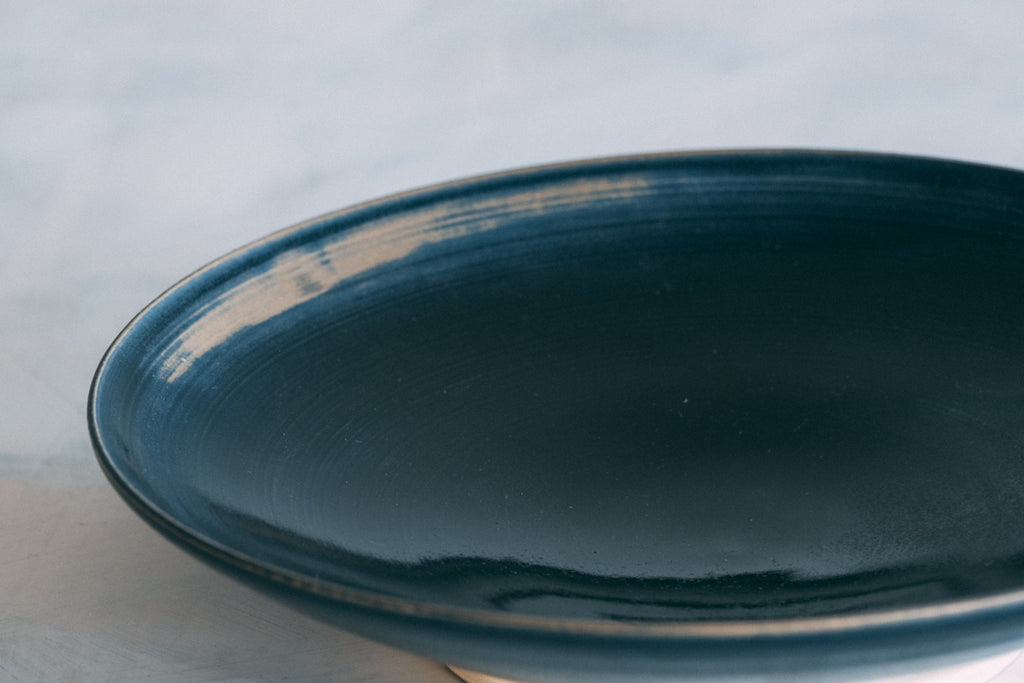 瑠璃釉盛鉢 9" Ruri Serving Bowl