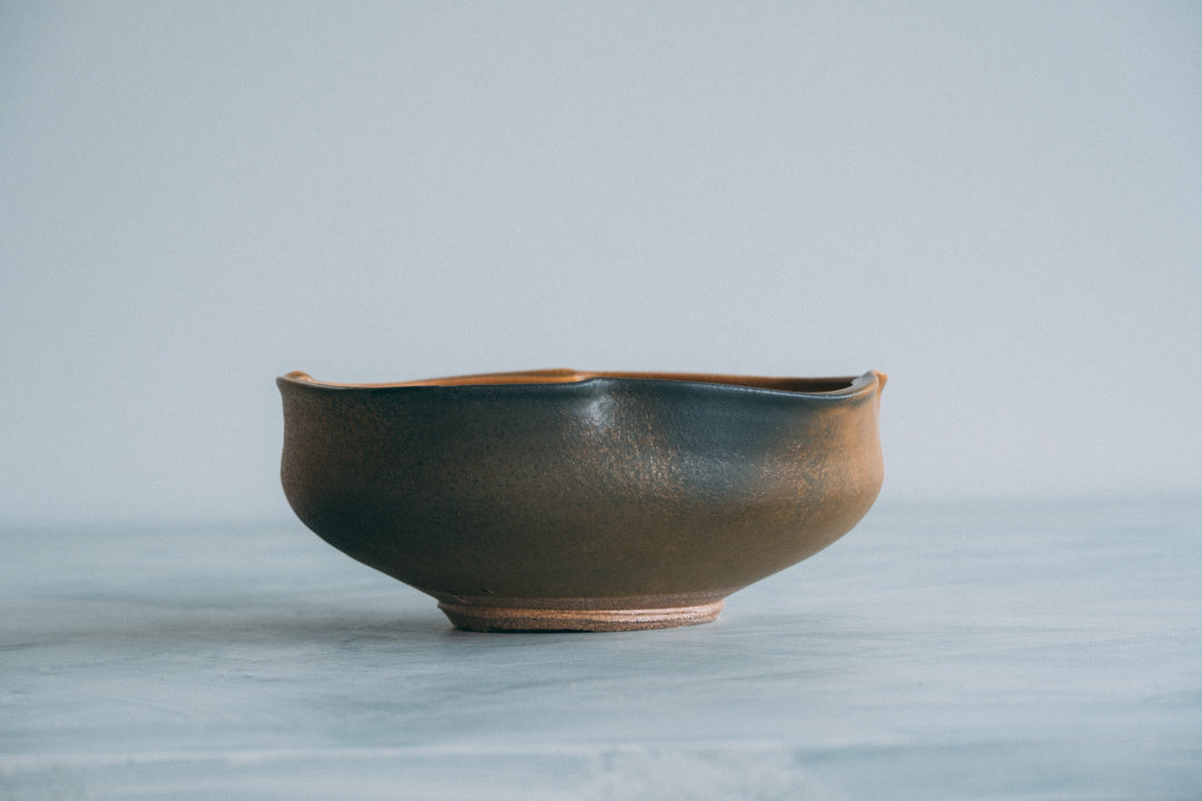 盛鉢（塩窯焼成）Serving bowl