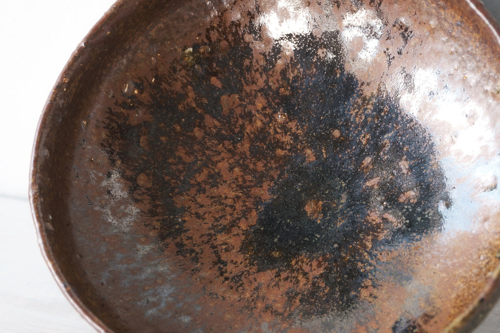 鉄釉なます皿
